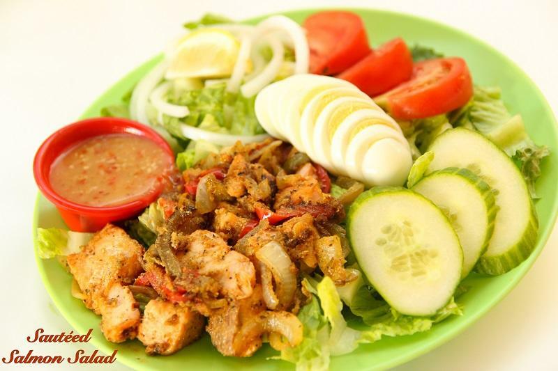 Sauteed Salmon Salad